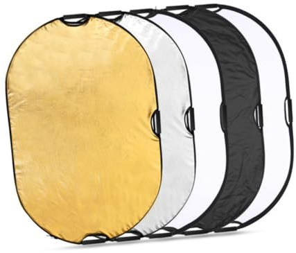 Veemoon 1pc Portable Foldable Multi Reflector Kit for Photography Assorted Light Reflector for Studio and Outdoor Use