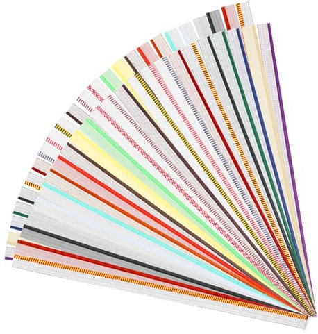 52 Stück Buch Stirnband, 30 x 1.4cm Buchbinde Stirnbänder 52 Farben Buchbindung Buchbinde Buchdekor, Buchbinde-Sets für Buchbindeanfänger Buchreparatur Buchdekoration Dekoration
