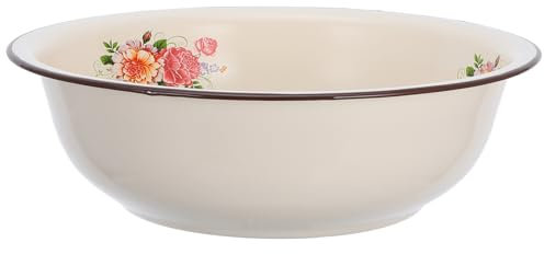 COLLBATH Vintage Emailleschüssel Aus Robustem Emaille 30cm Große Kratzfeste Rühr Und Gemüseschüssel Vielseitiges Küchenutensil Für Haushaltsgebrauch