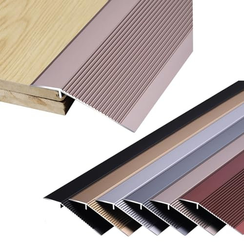 Tira de transición de aluminio para puerta de entrada de casa, 10 cm de ancho, tabla reductora de metal para zonas de alto tráfico