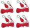 Tkxjry 4 Pezzi Rope Ratchet, 1/8 Cricchetto Di Corda, Regolabile Corde Cricchetto, Corda Cricchetto Con Gancio, Capacità di Carico di 36 Kg Per Campeggio, Illuminazione, Piante Da Interno