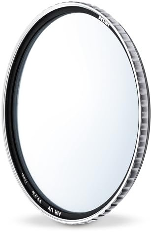 NiSi Filtro Air UV 395nm per obiettivi da 105mm – Trasmissione del 99,9%, rivestimento ULRC a 48 strati per resistenza a graffi, macchie, acqua e olio, e riflettività 0,1%