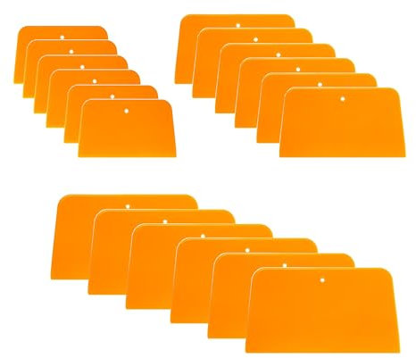 HUAZIZ 18 Pièces Spatule De Peintre en Plastique, Set de Spatules de Surface pour L'application de Mastics, Glaçures, Peinture
