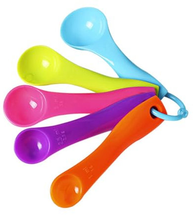 MYGLOAR 5 cuillères à mesurer grammes, ensemble de cuillères à mesurer, cuillères à mesurer colorées de différentes capacités, cuillères à mesurer colorées pour la cuisine et la pâtisserie