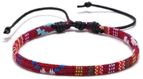 TRIPLE K&S Bracciale da surfista uomo e donna • 100% impermeabile e realizzato a mano • Bracciale in tessuto boho • gioielli hippie estate spiaggia, Einstellbar, Corda di cera, Nessuna pietra preziosa