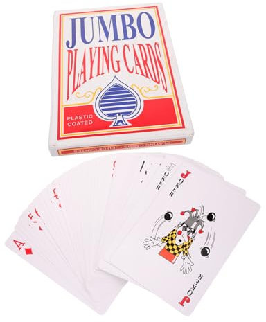 QUMIIRITY 1satz Große Spielkarten Für Poker Kartenspiele Und Partys Übergroße Papierspielkarten Leicht Und Tragbar Für Outdoor-aktivitäten Und Reisen Spaß Für Erwachsene