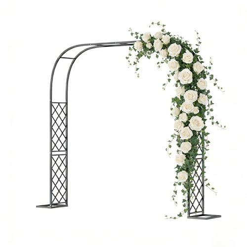 Xverycan Gartenbogen aus Metall, Hochbelastbarer Rosenbogen 240x240cm | Ein stabilerer Gartenbogen, Gitterwerk-Gartenbogen, für Rosen und Kletterpflanzen Garten Dekoratio