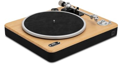 House of Marley Stir It Up Wireless 2 Turntable - Bluetooth Record Player, 2-Speed Sustainably Made Vinyl Player, Turntables for Vinyl Records with Audio-Technica Cartridge & Built-in Pre-Amp, Bamboo
