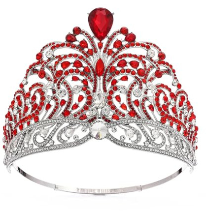 Miss Universe Krone Glänzende Strass Tiara Vollkreis Große Krone Verstellbar Braut Hochzeit Party Große Krone, Headbands, Strasssteine
