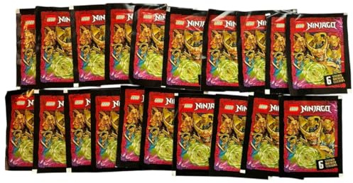 Lego 20x Sticker Tüten Booster Ninjago Crystalized Blue Ocean Sammelkartenspiel 120 Sticker - verpackt in Lego Tüte