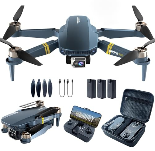 800 Meter Reichweite Drohne mit Kamera 4K – 84 Minuten Flugzeit, WiFi FPV faltbare Quadrocopter, bürstenlosem Motor, Auto-Hover, Auto-Follow (3 Akkus)