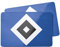 HSV Hamburger SV Frühstücksbrettchen  Raute  2er Set