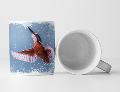 Eau Zone Fotokunst Tasse Geschenk Tierfotografie – Eisvogel beim Jagen