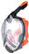 Seac Unica, Vollgesichtsmaske zum Schnorcheln, Vollgesichtsmaske mit 180° Sichtfeld, L/XL, schwarz/orange