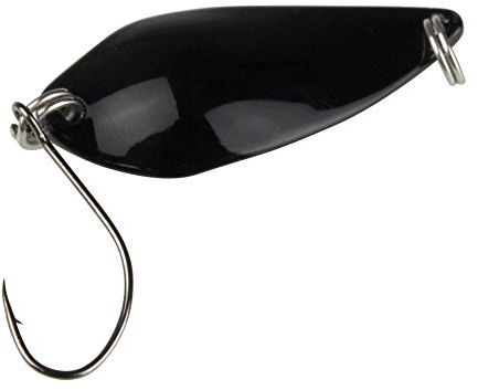 FTM Spoon Rock Blinker 4, 2g - Löffelblinker zum Spinnfischen, Forellenblinker, Forellenköder, Blinker zum Forellenangeln, Farbe:schwarz/UV grün
