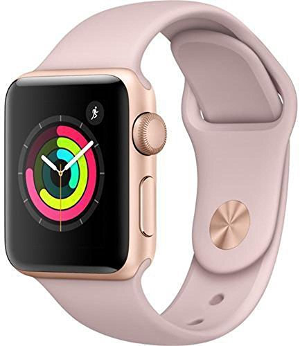 Apple Watch Seires 3 38mm (GPS) - Aluminiumgehäuse Gold Sandrosa Sportarmband (Generalüberholt)