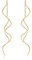 Acefeel Fresh Style Exquisite Threader Dangle Earrings Curve Twist Shape for Women's Gift