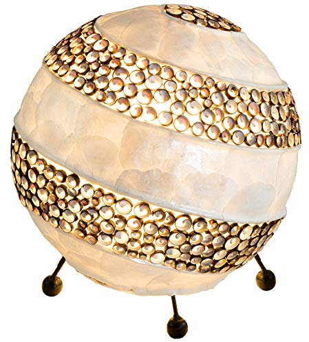 Globo Kugel Tisch Leuchte Muschel Schlaf Gäste Zimmer Beleuchtung Beistell Lampe rund 25815