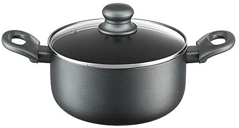 AMBITION Suppentopf mit Deckel 20 cm Graphite 2,9 l Aluminium Kochtopf antihaft alle Herdarten Induktion Soft Touch Griffe