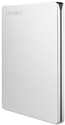 Toshiba 1TB Canvio Slim - Tragbare Externe Festplatte, HDD Kompatibel mit Windows und Mac, USB 3.2. Gen 1-Technologie, Aluminiumgehäuse, Silber (HDTD310XS3DA)