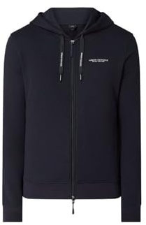 Armani Exchange French Terry Hoodie Felpa, Uomo, Blu, M