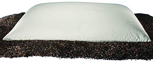 Sobakawa Oreiller traditionnel de sarrasin en coton bio avec technologie naturelle pour un sommeil frais, soutien du cou pour les personnes dormant sur le dos et le côté ou comme coussin de méditation