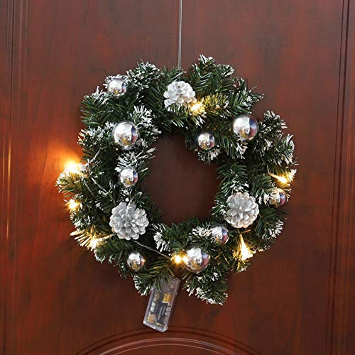 Ghirlanda porta d'ingresso di Natale, ghirlanda di Natale porta finestra appeso a parete ornamenti ghirlanda ideale per la decorazione interna ed esterna