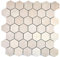 Marmor Mosaik Fliese Naturstein beige creme vanille Hexagon Fliesenspiegel Wandfliese Bad - MOS42-1212