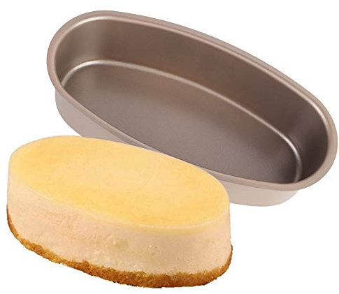 Duokon Padella antiaderente per pane e pagnotta stampo per torta ovale fai-da-te in acciaio al carbonio Stampo per torta facile da provare e pratico da forno Stampi per panini pani torte