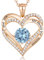 CDE Collier Femmes Collier Coeur pour Femme Argent Sterling 925 Or Rose Pendentif Cadeaux pour Femme Bijoux Cadeau de Noël Fête des Mères,Chaîne Réglable Hypoallergénique(Rose Gold-Mar.)