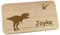 Personalisiertes Frühstücksbrettchen aus Holz mit Motiv und Name graviert Motiv Dinosaurier