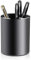 VAYDEER 【Durable Metal】 Metal Pen Holder Aluminum Pen Pot, Round Pencil Holder Pot Desktop Makeup Brush Holder Pot for Desk, Office/School Pen Storage Organizer - Black