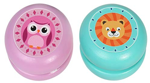2pcs Yoyo Toys Kids Lovely Cartoon Animal Pattern Yoyo Toys Classic Fun Children Random Style