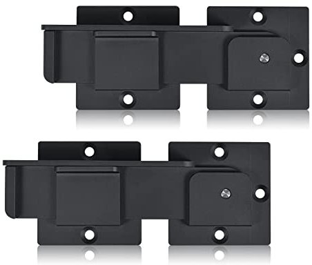 GreaTalent Cerradura de cierre abatible de 7.5 pulgadas con agujero para candado, paquete de 2 unidades, aleación de aluminio resistente de 4 mm, cierre de puerta ajustable para puerta corredera