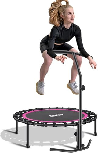 NEWAN 101,6 cm Mini-Trampolin, leises Fitnesstrampolin mit elastischem Rückprall für Cardio-Training, für Erwachsene, maximale Grenze von 150 kg