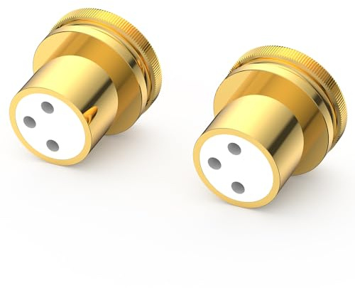 Tertullus 2 Stück XLR Abschlusskappen XLR Cap Noise Stopper Caps Kappen (vergoldete, 2 Stück XLR Weiblich)