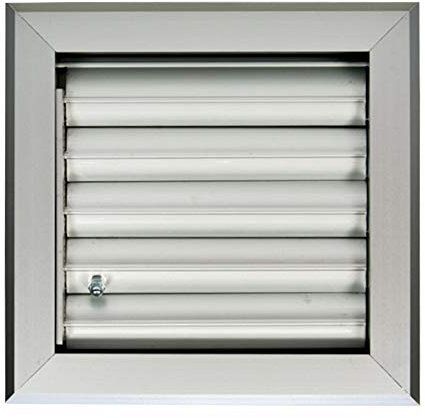 Rejilla de Ventilación de Aluminio con Aletas Curvas que se Mueven Todas Juntas a la Posición Superior, Media o Inferior para Dirigir el Flujo de Aire en Consecuencia. (15 x 15 cm)