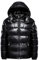 Earnmore Daunenjacke mit Kapuze für Herren, warme, glänzende Herbstjacke, gepolstert, Frühling, flauschiger Mantel, männlich, Winter, Rot, Schwarz, Schwarz, M