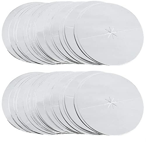 Haidong Silber Kerzenhalter, 50 Stück, für Kirchendienste, Gedenkfeiern, Tropfschutz, Papier, 8 cm Durchmesser