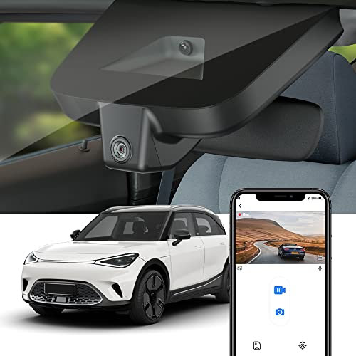 Fitcamx Dashcam kompatibel mit Mercedes-Benz Smart #1 2022-2025, integrierter OEM Autokamera, 4K UHD 2160P Video, WLAN & APP, Loop-Aufnahm, G-Sensor, WDR Dash Camera Auto, Plug & Play, 64-GB-Karte