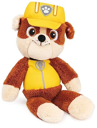 GUND Paw Patrol Offizielles Rubble Take Along Buddy Plüschtier, Premium Stofftier ab 1 Jahr, Gelb/Braun, 33 cm