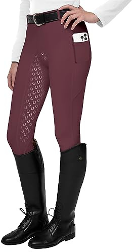 FitsT4 Sports Vollbesatz-Reithose für Damen, Reitleggings mit aktivem Silikon-Grip, für den Pferdesport