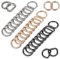 Halbrunder D-Ring, Metall-D-Ring, D Ringe Schnalle, 30 Stück 20mm D-Ring, Halbringe Silber,für Rucksack Gürtelschnallen Taschen Gürtel Handtaschen Bastelzubehör, Karabiner