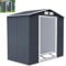 GiantexUK 7x4FT/9x6FT/9x8FT/11x8FT Metal Garden Shed, Outdoor Galvanized Storage House with 2/4 Vents & Lockable Sliding Doors, Slope Roof Utility Shed Building (7x4FT, 2 Vents, with Base)