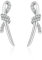 Damen Ohrringe, Damen-Ohrringe, S925-Sterlingsilber, Schleifenknoten-Ohrringe, individuelle, leichte, luxuriöse, gewebte Seil-Ohrringe