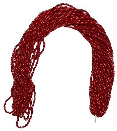 bihızlı Czech 11/0 Glass Seed Beads - 12 String Hanks, Burgundy Color (Burgundy)