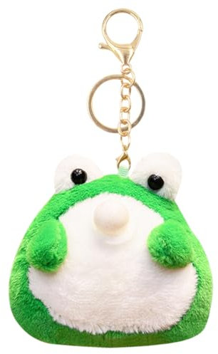 KedidO Schlüsselanhänger Frosch, Plüsch Schlüsselanhänger, Frosch Plüschtier Spielzeug mit Schlüsselanhängers Perfekt für Weihnachten Geburtstag Jahrestag
