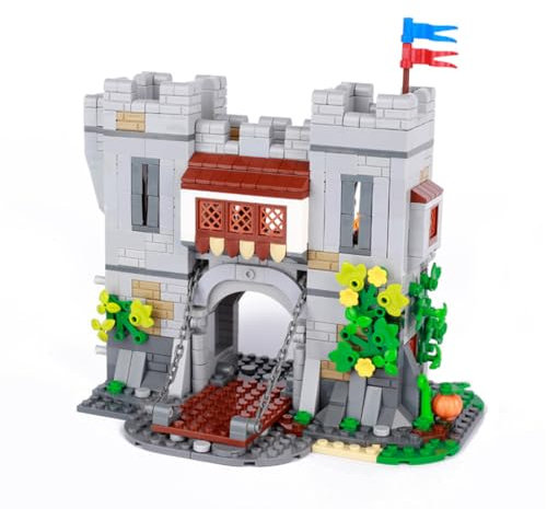 KoDeer Custom Minifiguren Set, Custom Schloss Klemmbausteine Set, MOC Mittelalterliche Burg Bausatz (B)