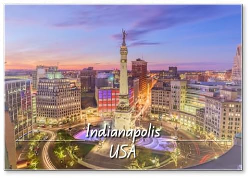 Kühlschrankmagnet Indianapolis, Indiana, Skyline, Design 1