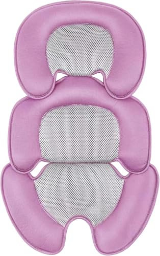 storchenbeck Neugeborenes Baby-Kissen mit 3D-Netzstoff für Stroller, Autositz und Hochstuhl - Atmungsaktive Einlage zur Unterstützung des Babys (Rosa)